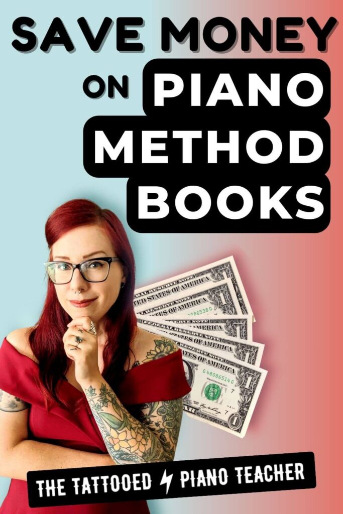 save money on piano method books. the tattooed piano teacher
