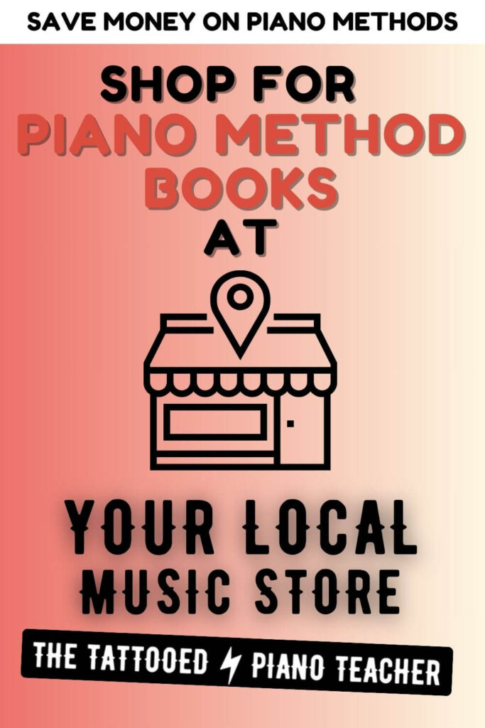 save money on piano methods: shop for piano method books at your local music store. The tattooed piano teacher.