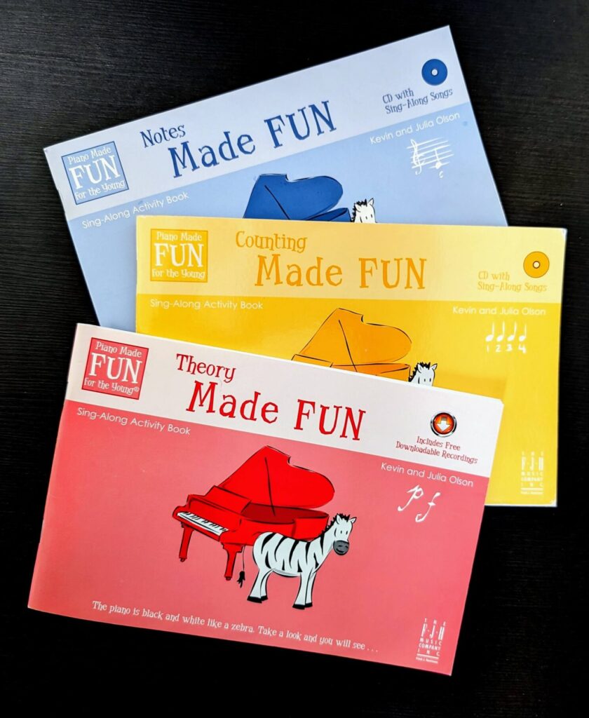 piano made fun for the young. theory made fun, counting made fun, notes made fun.