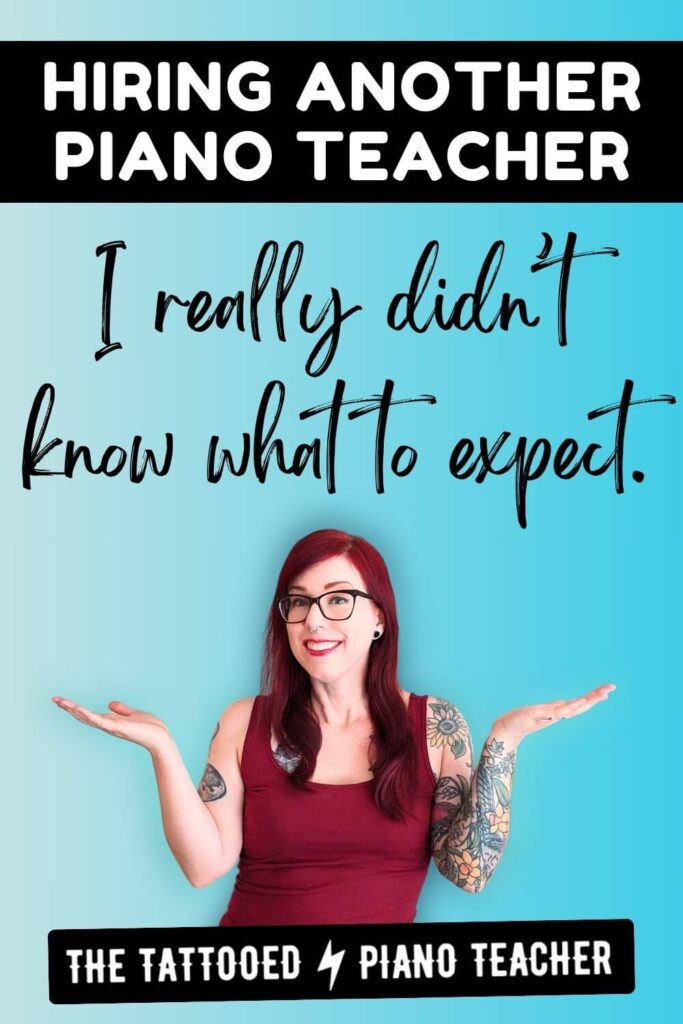 hiring another piano teacher. i really didn't know what to expect. the tattooed piano teacher