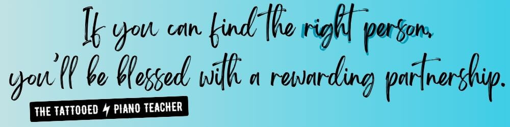 hiring another piano teacher: if you can find the right person, you'll be blessed with a rewarding partnership. the tattooed piano teacher.