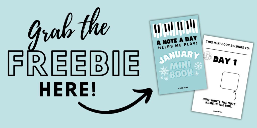 grab the freebie here: january note name mini book