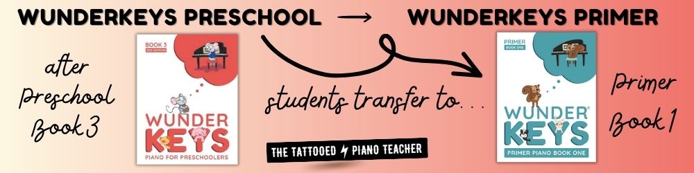 wunderkeys piano for preschoolers what comes next wunderkeys primer book 1