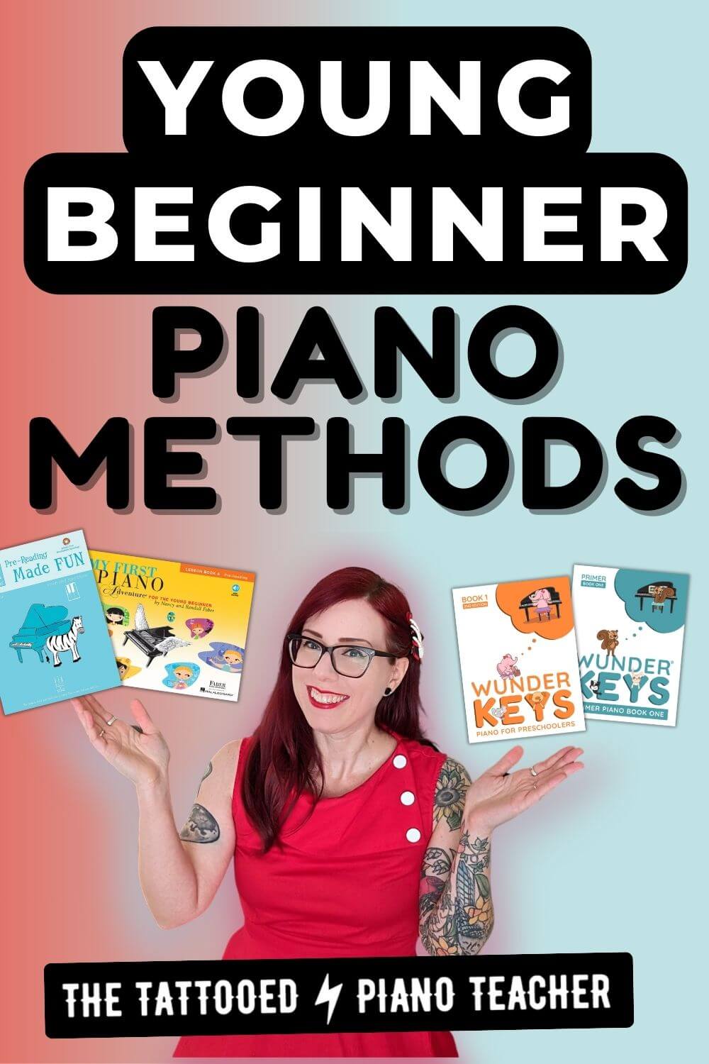 piano method books for young beginners. the tattooed piano teacher.