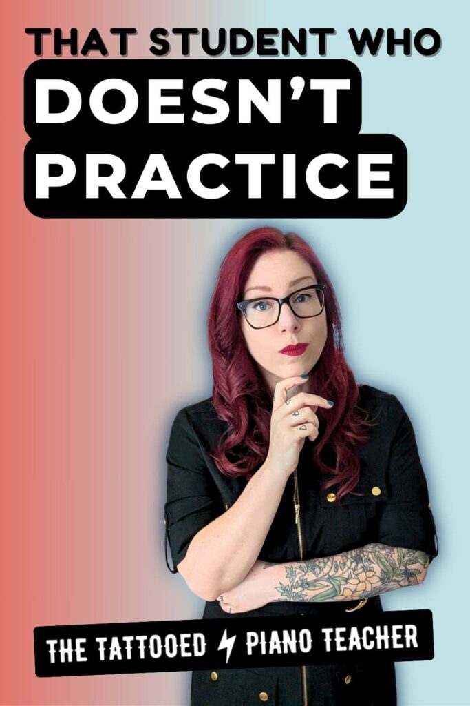 that piano student who doesn't practice. the tattooed piano teacher