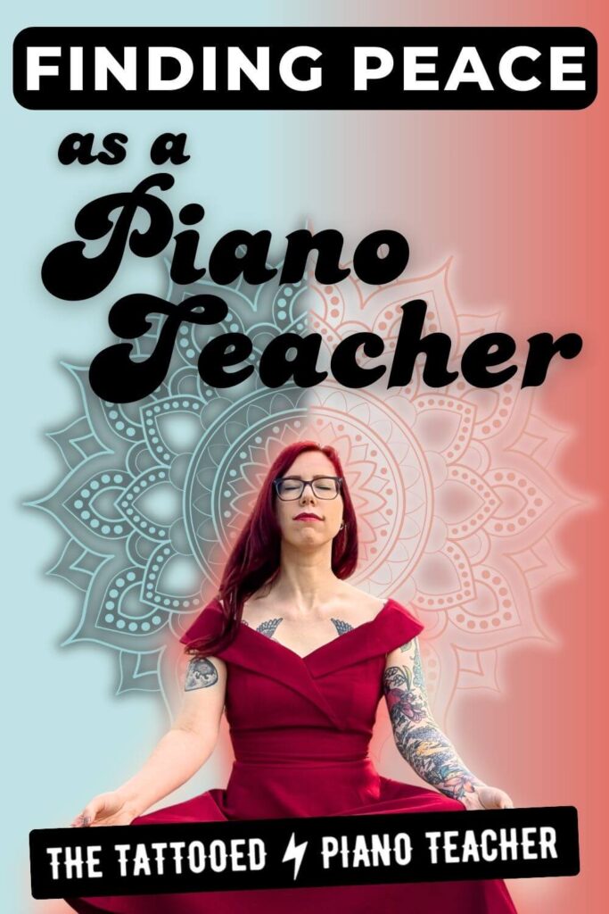 peace as a piano teacher. mandala phoenix yoga pose. the tattooed piano teacher.