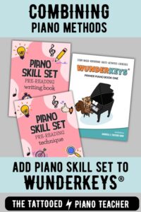 combining piano methods: add piano skill set to wunderkeys. the tattooed piano teachers