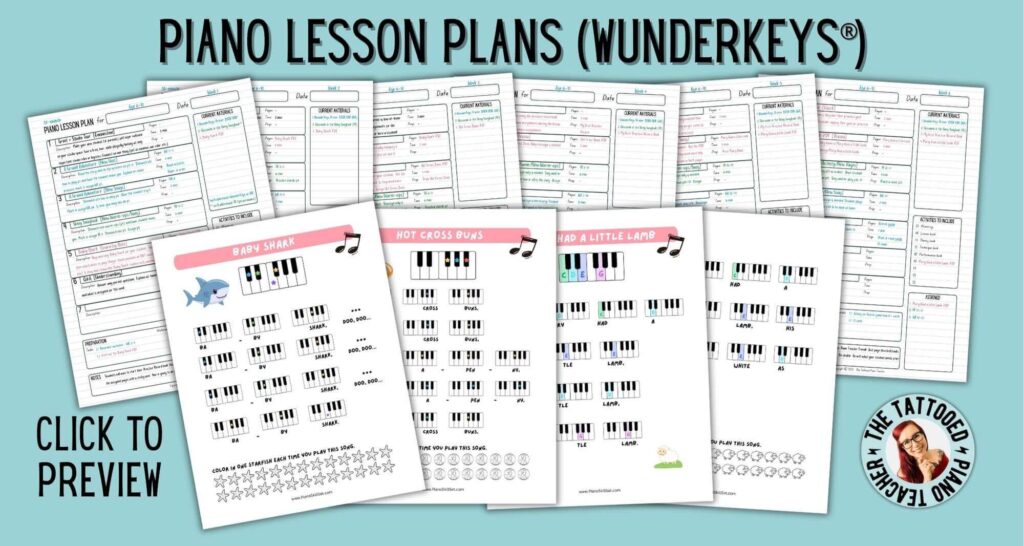 click to preview piano lessons plans wunderkeys. the tattooed piano teacher
