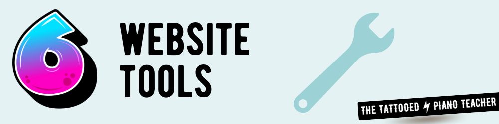 website tools for piano teacher. the tattooed piano teacher