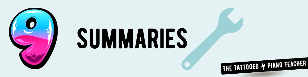 summaries of all free and paid tools for piano teacher running a business. the tattooed piano teacher