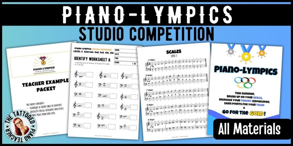 Piano Olympics Studio Competition. the tattooed piano teacher.