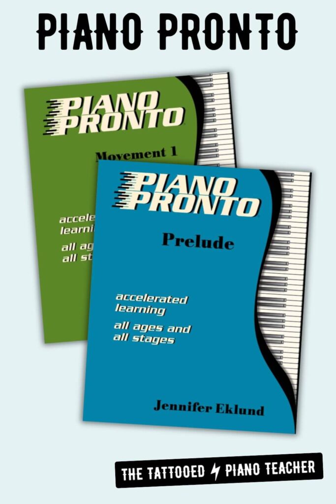 piano pronto guide notes method books. the tattooed piano teacher
